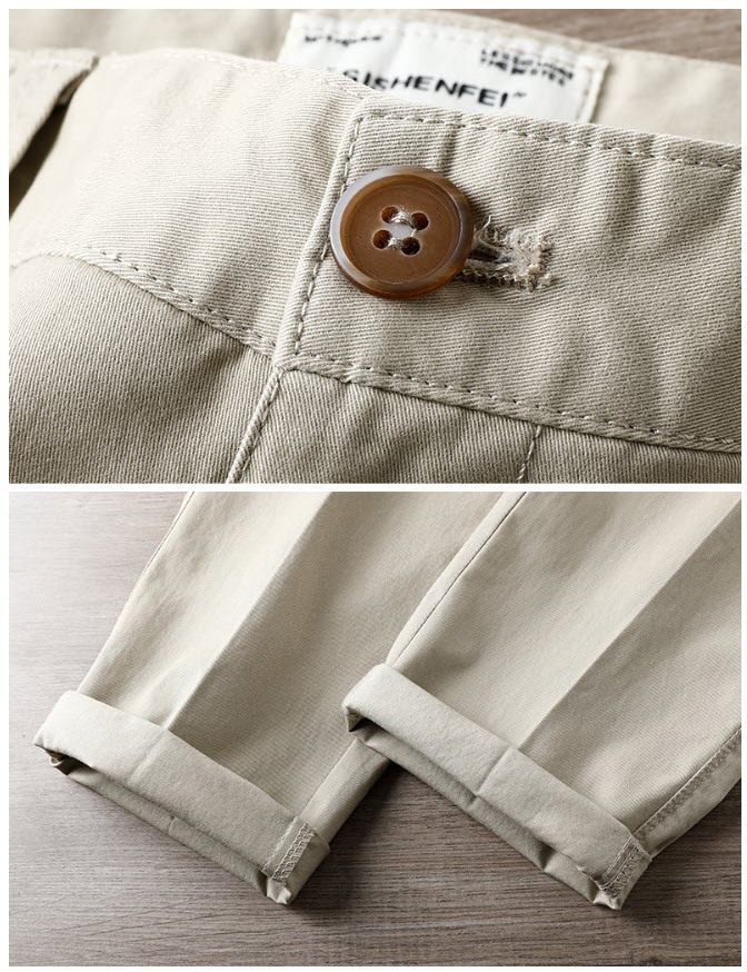 Quần khaki nam Sweecoe SWD277 dáng bút chì retro style 2022