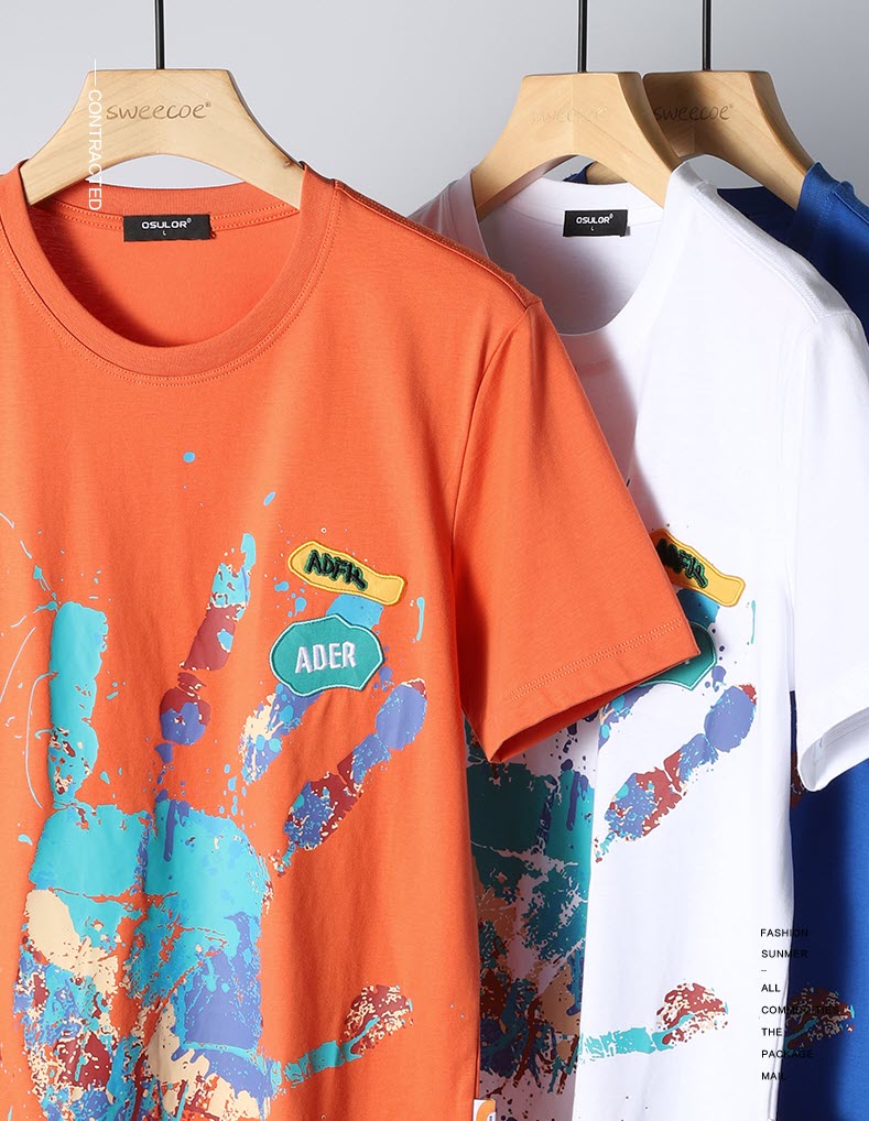 Áo thun nam in họa tiết Sweecoe SW2233 summer trend 2022