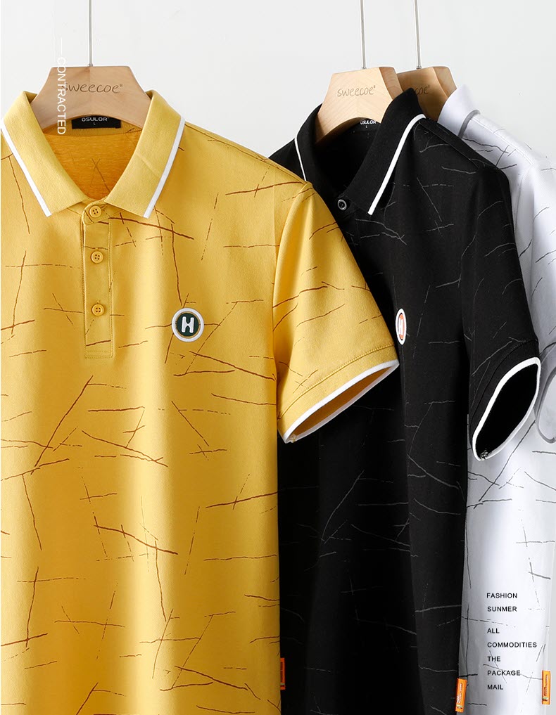 Áo thun polo nam Sweecoe SW22107 summer style 2022