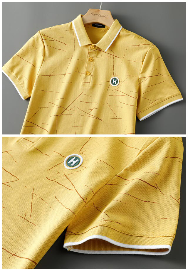 Áo thun polo nam Sweecoe SW22107 summer style 2022