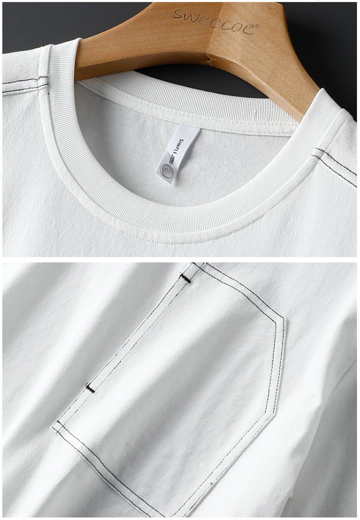 Áo thun nam túi kiểu Sweecoe SW80020 summer basic style 2022
