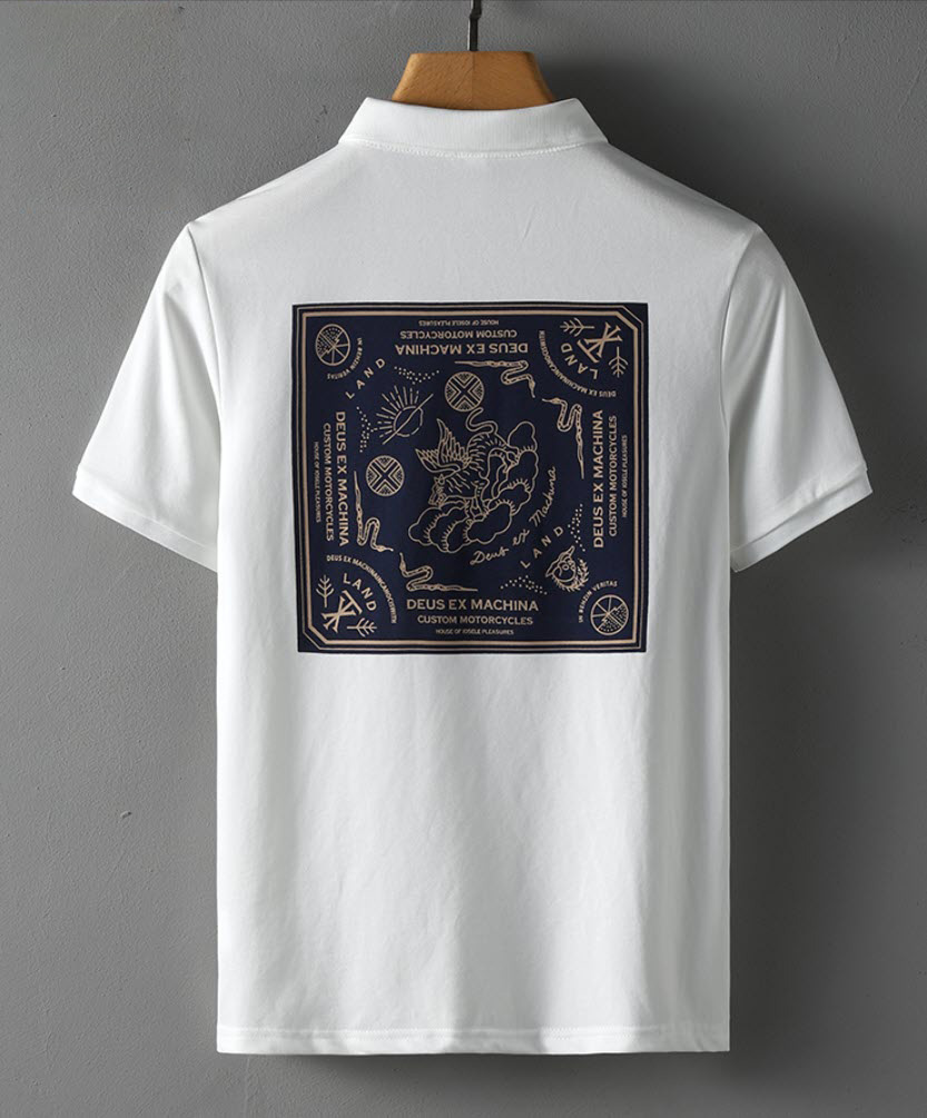 Áo thun polo nam Sweecoe SW3352 in họa tiết Japanese style 2022