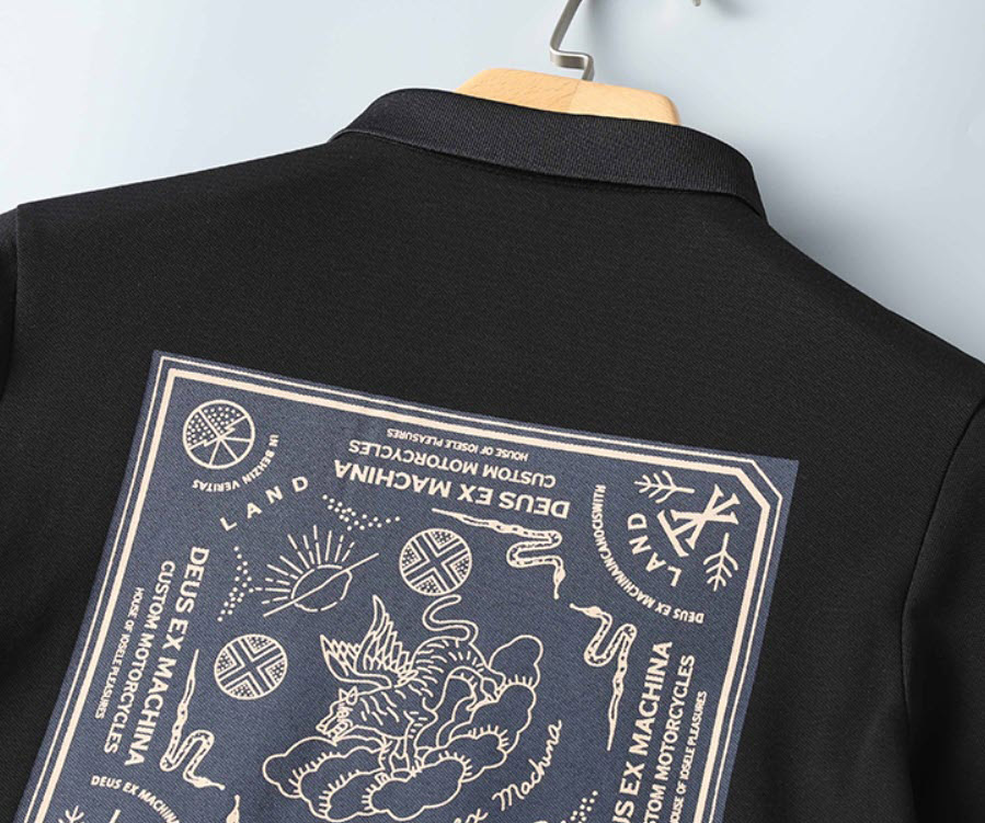 Áo thun polo nam Sweecoe SW3352 in họa tiết Japanese style 2022