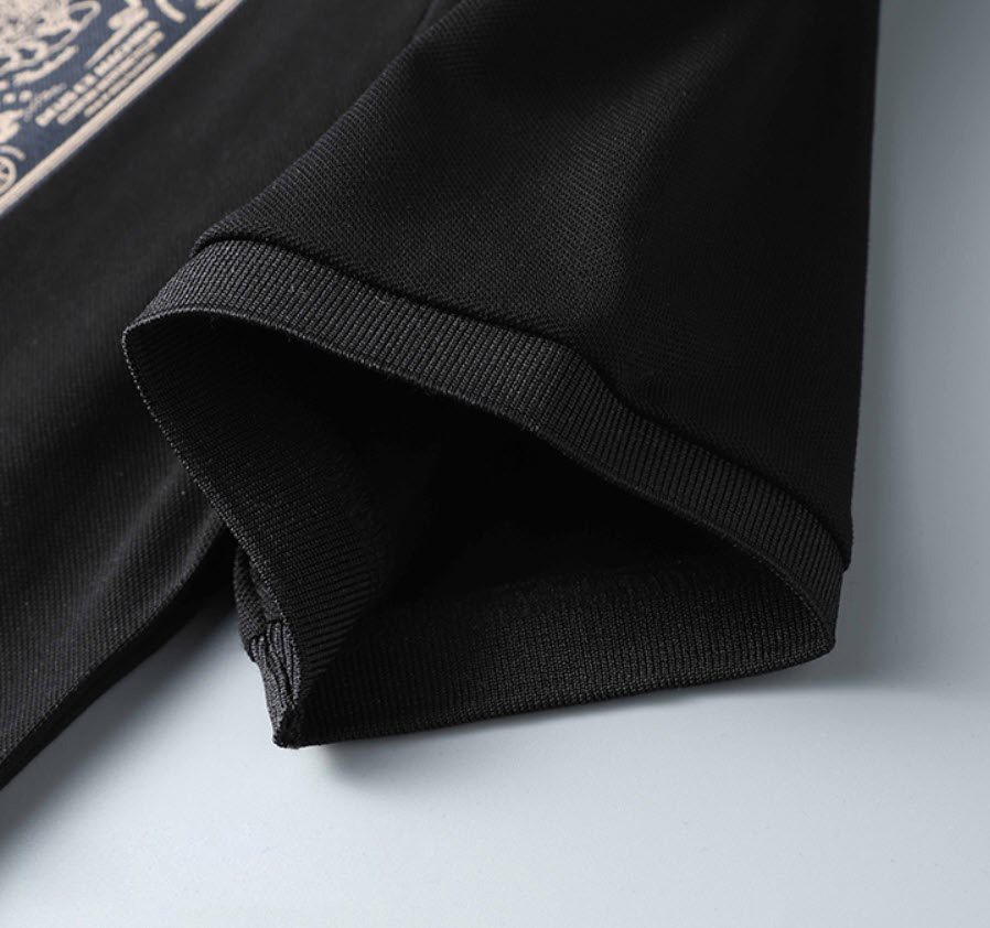 Áo thun polo nam Sweecoe SW3352 in họa tiết Japanese style 2022