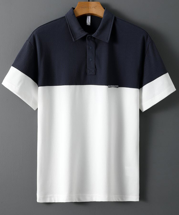 Áo thun polo nam Sweecoe SW90015 phối màu Japanese style 2022
