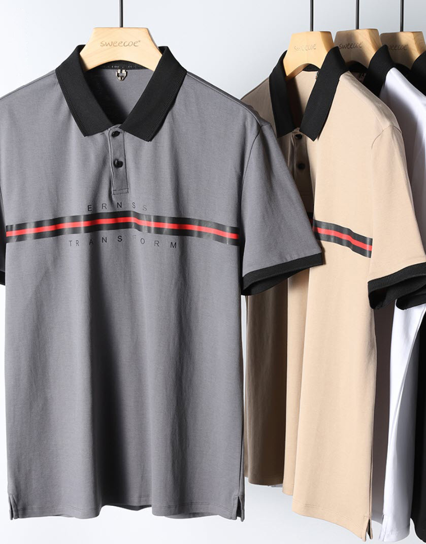 Áo thun polo nam Sweecoe SW6735 Italian summer style 2022