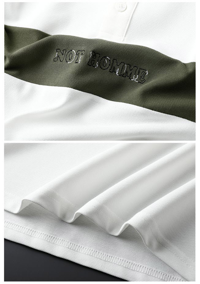 Áo thun polo nam phối sọc Sweecoe SWE95003 summer style 2022