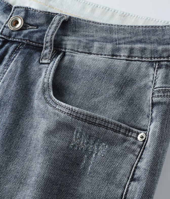 Quần short jean nam Sweecoe SWS357 basic wash style 2022