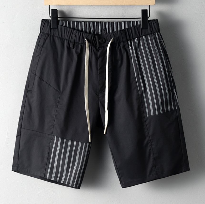 Quần short nam lưng thun Sweecoe SWB8328 phối sọc Japanese trend 2022