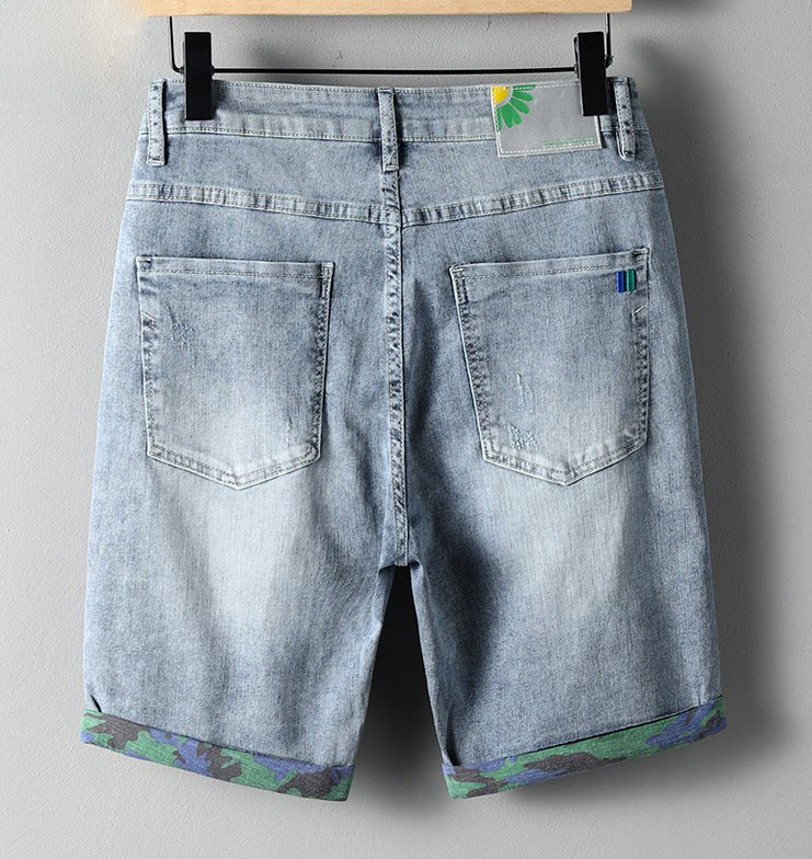 Quần short jean nam Sweecoe SWB3931L Amerian rock style 2022