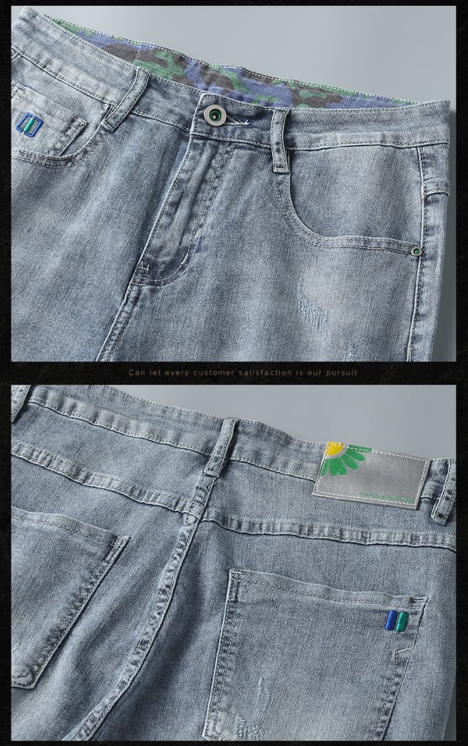 Quần short jean nam Sweecoe SWB3931L Amerian rock style 2022