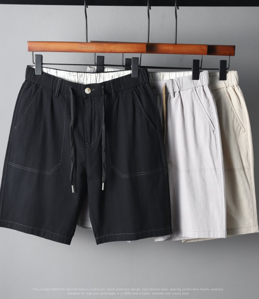 Quần short linen nam lưng thun Sweecoe SW3158 Japanese summer style 2022