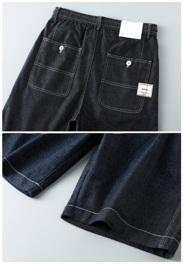 Quần short jean nam lưng thun Sweecoe SW25506 Japanese trend 2022