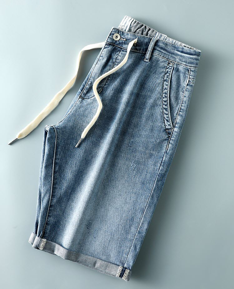Quần short jean nam lưng thun Sweecoe SW8907 High-end style 2022