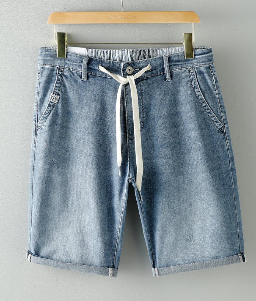 Quần short jean nam lưng thun Sweecoe SW8907 High-end style 2022