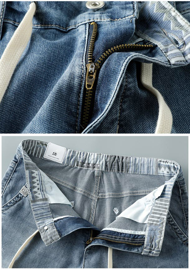 Quần short jean nam lưng thun Sweecoe SW8907 High-end style 2022