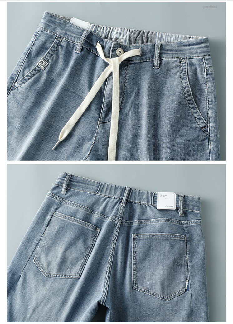 Quần short jean nam lưng thun Sweecoe SW8907 High-end style 2022