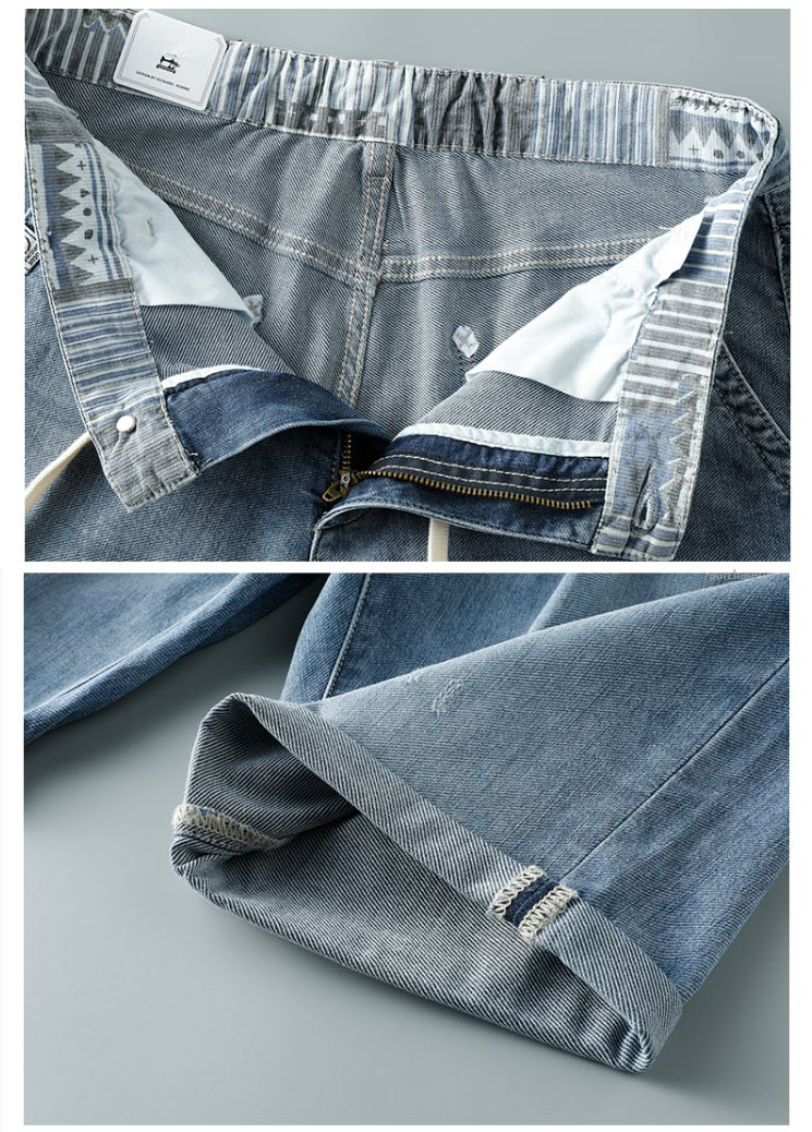 Quần short jean nam lưng thun Sweecoe SW8907 High-end style 2022