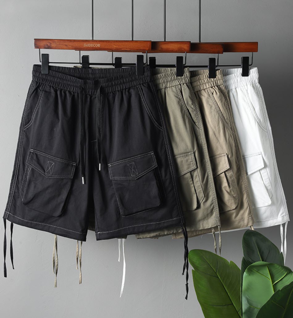 Quần short nam túi hộp Sweecoe SW9802 phối kiểu Japanese style 2022