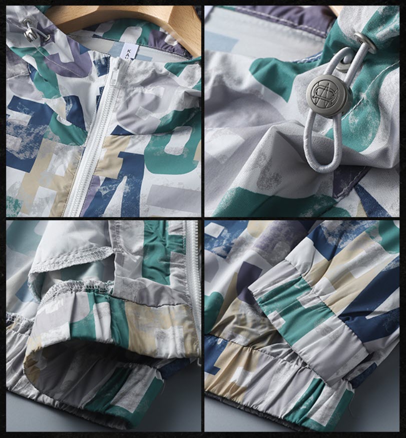 Áo khoác nam họa tiết Sweecoe SW7112 ice silk high-end 100% polyester Japanese trend 2022