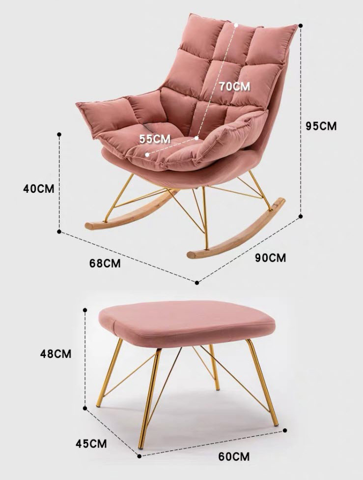 Ghế sofa bập bênh ghế thư giãn Jiayou JY1018 ngả lưng 140 độ có gác chân