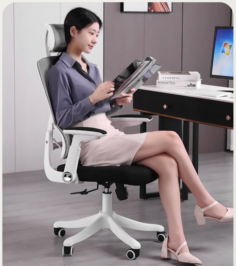 Ghế văn phòng ghế làm việc Jiayou JY6609 ngả lưng 30 độ có tựa đầu