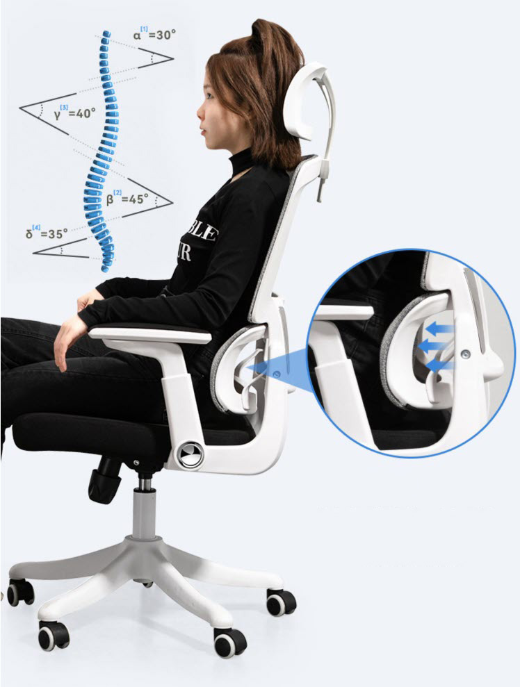 Ghế văn phòng ghế làm việc Jiayou JY6609 ngả lưng 30 độ có tựa đầu