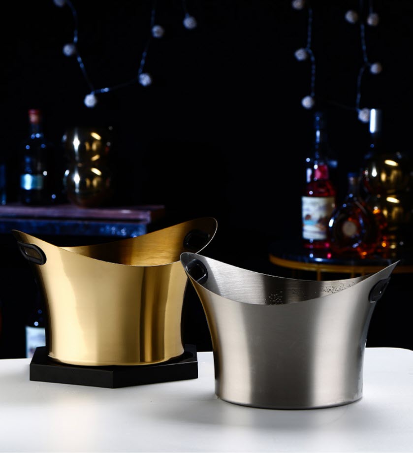 Xô đá xô ướp vang ướp bia cho nhà hàng inox 304 Millai ML2427