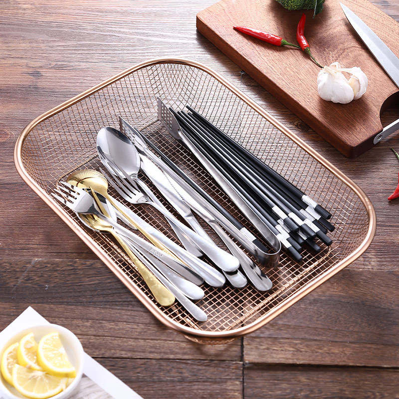 Bộ rổ đựng muỗng đũa inox 304 OEM CM1108 cho nhà hàng khách sạn gia đình