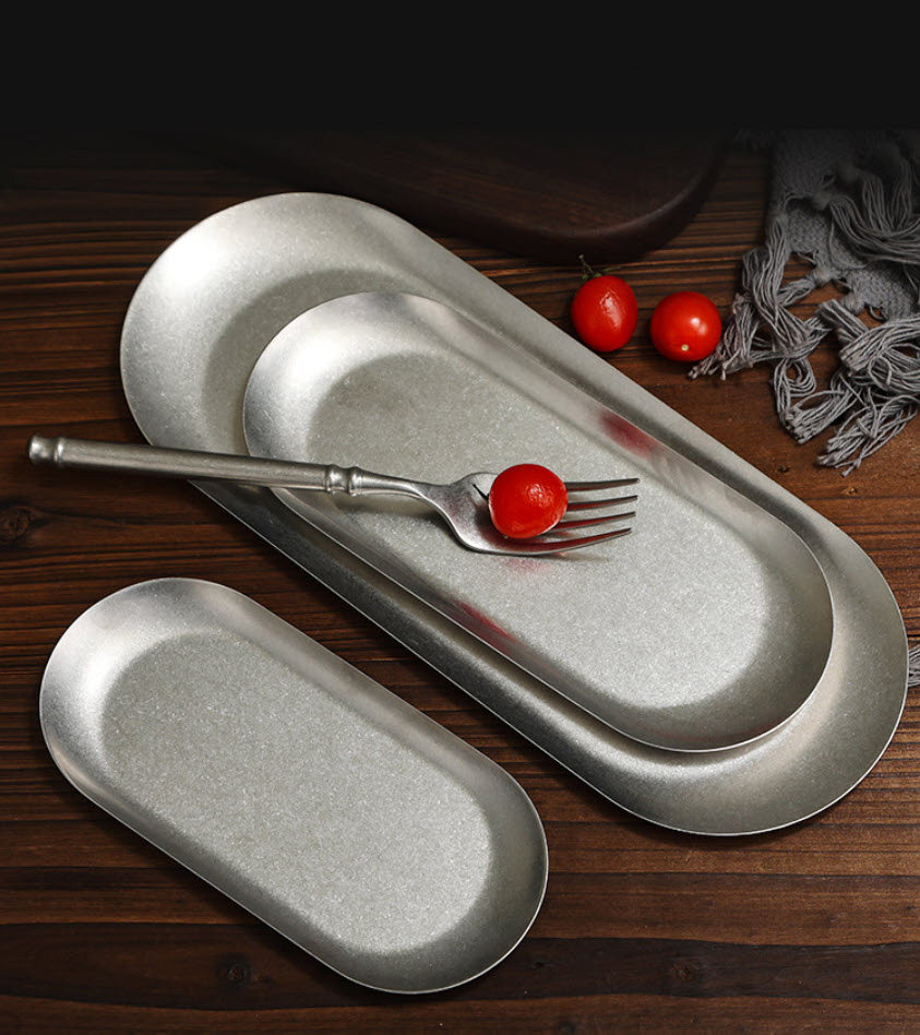 Dĩa inox 304 oval đựng thức ăn và vật dụng khác OEM CM15