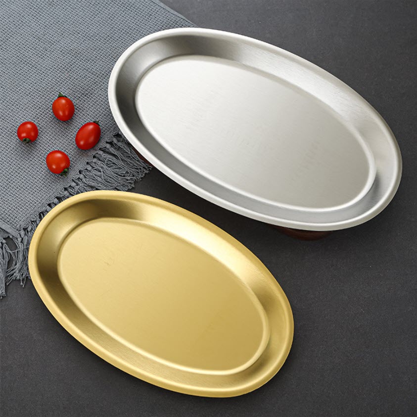 Dĩa oval inox 304 đựng thức ăn OEM CM008