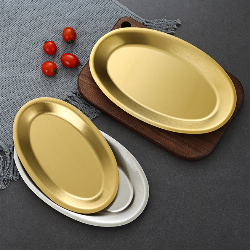 Dĩa oval inox 304 đựng thức ăn OEM CM008