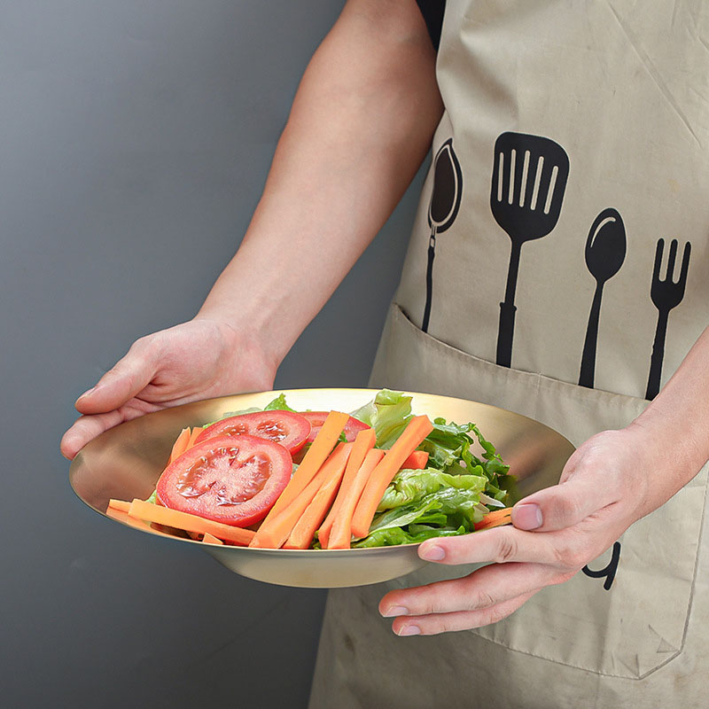 Dĩa inox đựng thức ăn salad mì spaghetti OEM CMA1122