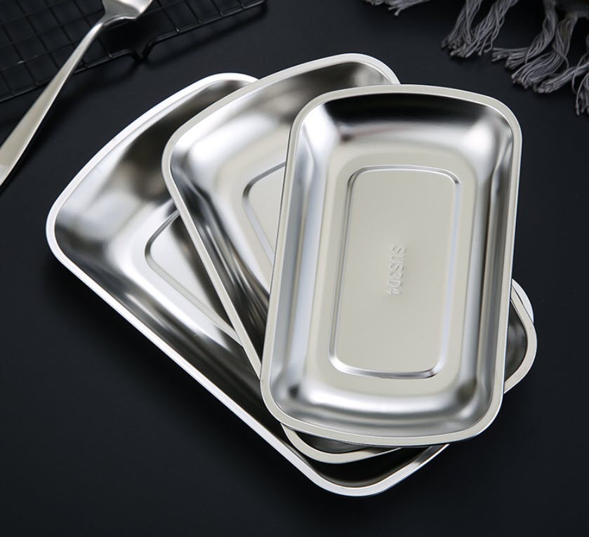 Dĩa inox đựng đồ chiên đồ nướng BBQ Dim Sum OEM CM15151