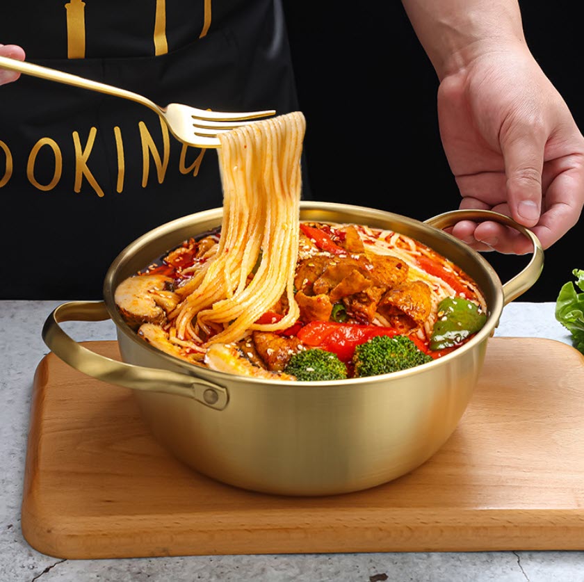 Tô inox đựng thức ăn mì nước bibimbap súp hải sản OEM CM010