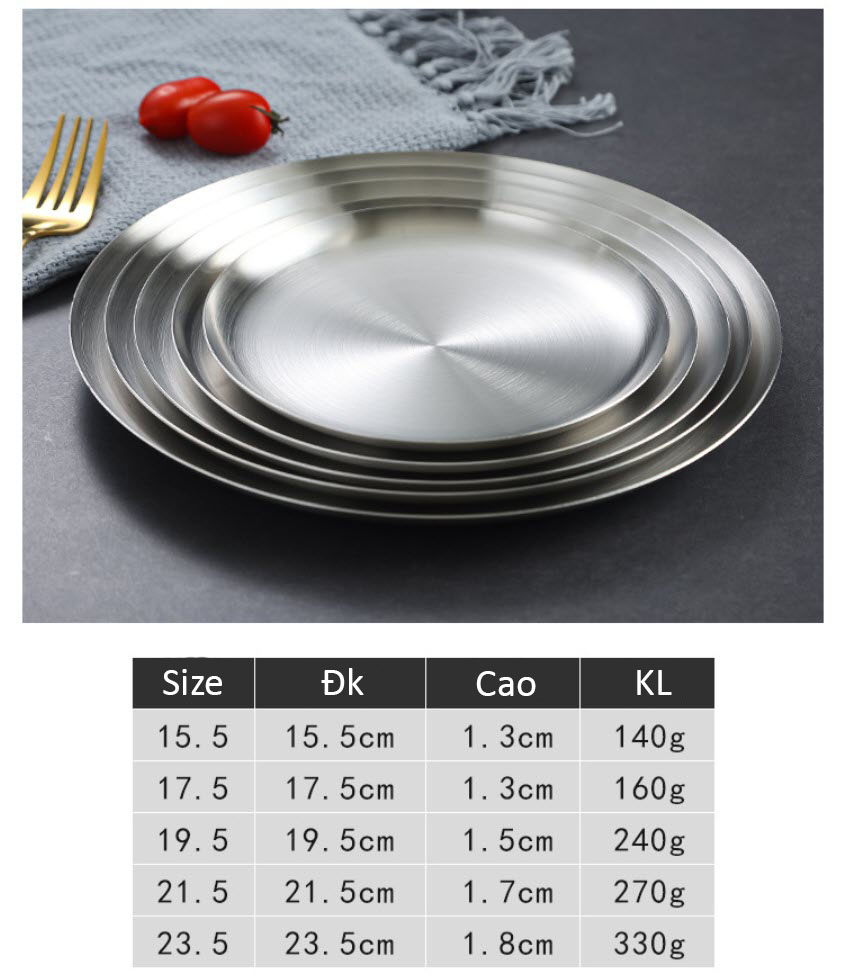 Dĩa inox 304 đựng thức ăn OEM CM651