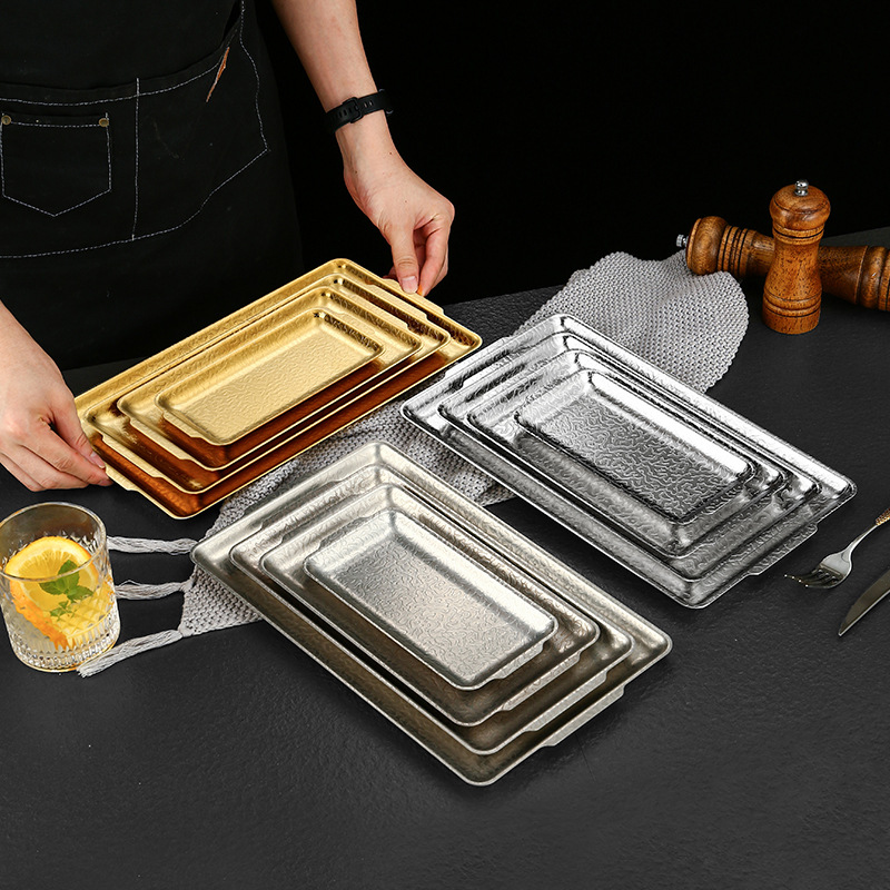 Dĩa inox đựng topping đồ nướng BBQ trưng bày thức ăn OEM CM018