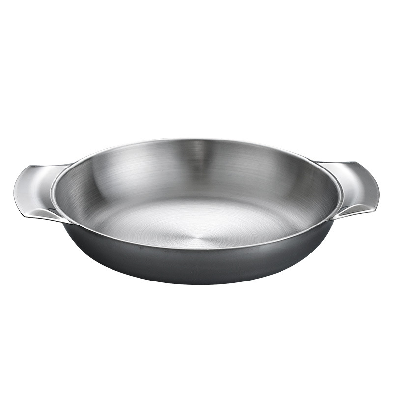 Nồi lẩu khô inox đáy bằng đựng thức ăn OEM CM541
