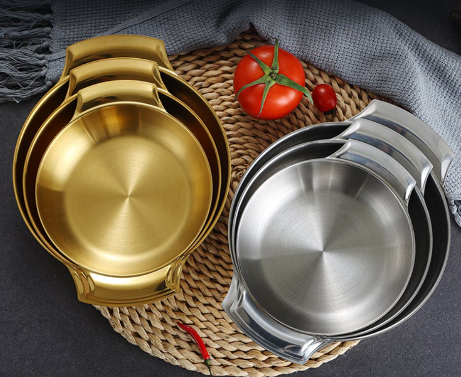 Nồi lẩu khô inox đáy bằng đựng thức ăn OEM CM541