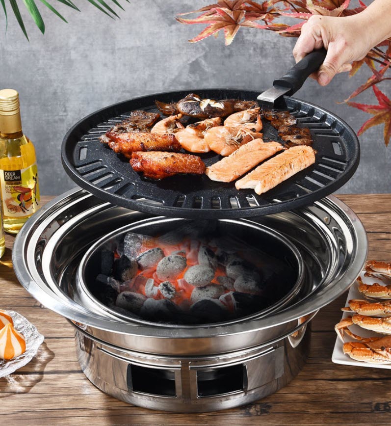 Bếp nướng than để bàn bếp nướng BBQ âm bàn OEM OEM111