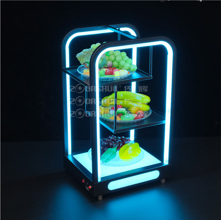 Khay trái cây 3 tầng đèn LED dùng cho nhà hàng quán bar Zouhui ZH2159.