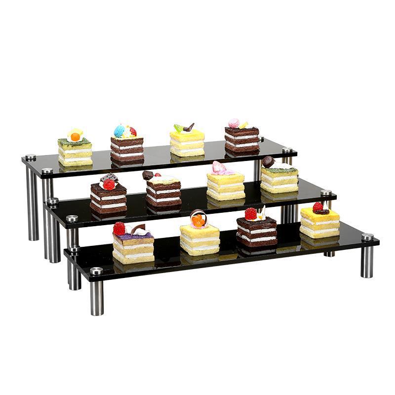 Kệ trưng bày buffet sushi bánh kẹo 3 tầng OEM JUX001