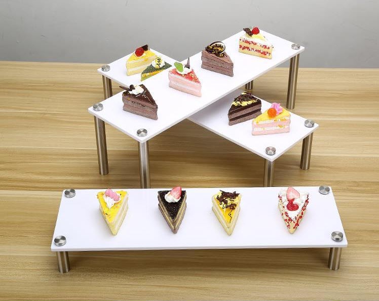 Kệ trưng bày buffet sushi bánh kẹo 3 tầng OEM JUX001