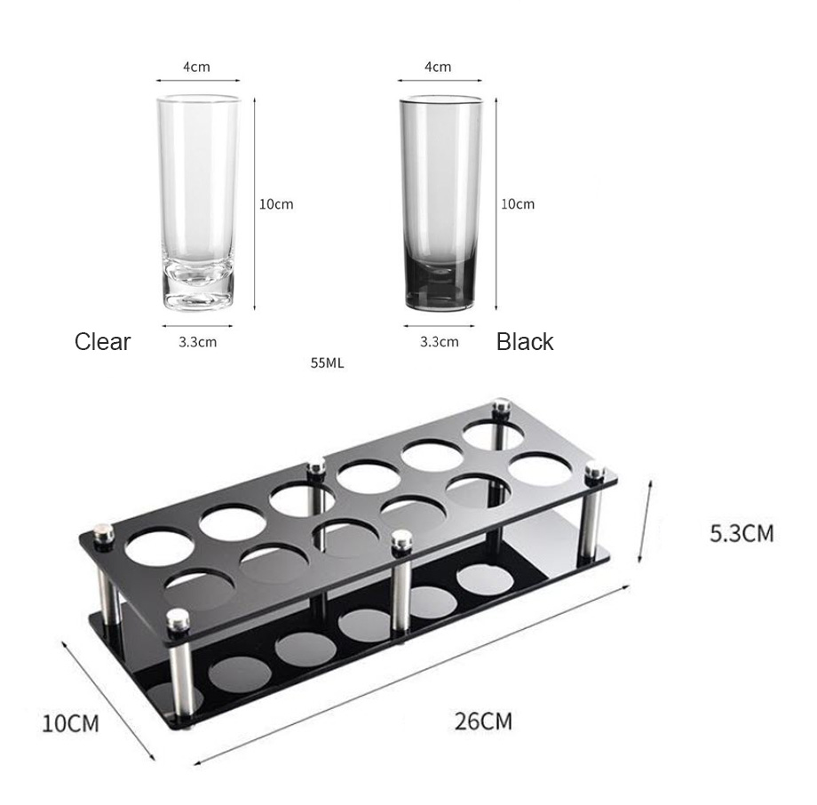 Bộ khay đựng 12 ly uống rượu mạnh OEM MH003