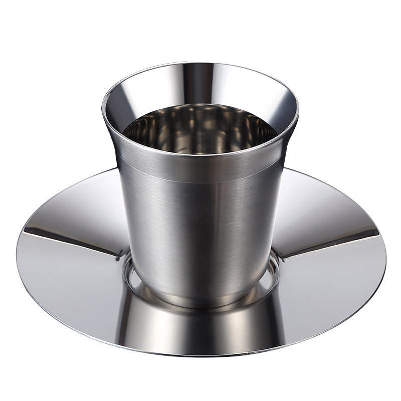Ly inox uống cafe trà nóng 80-160ml cách nhiệt OEM HP0729