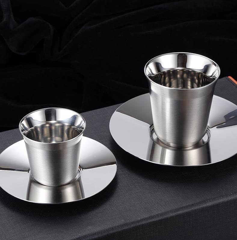 Ly inox uống cafe trà nóng 80-160ml cách nhiệt OEM HP0729