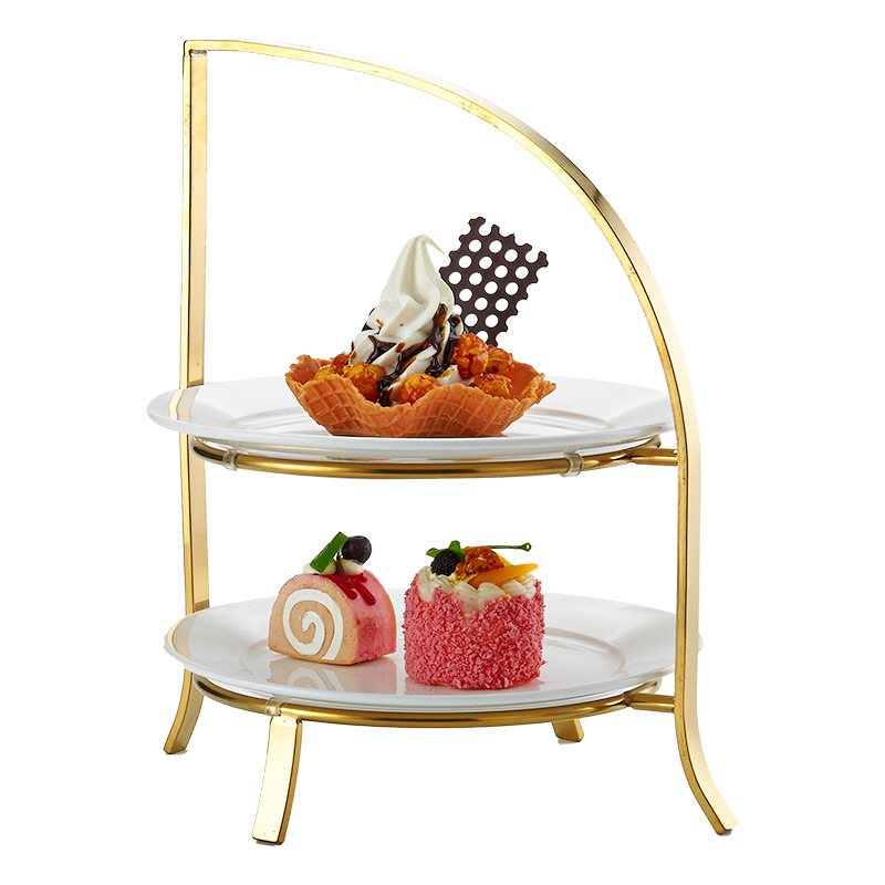 Kệ trưng bày bánh kẹo 3 tầng tiệc buffet OEM JD0022