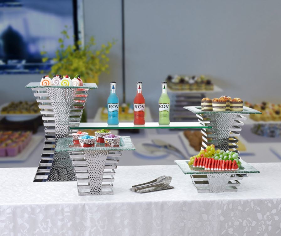 Kệ trưng bày bánh kẹo sushi buffet OEM JD0023