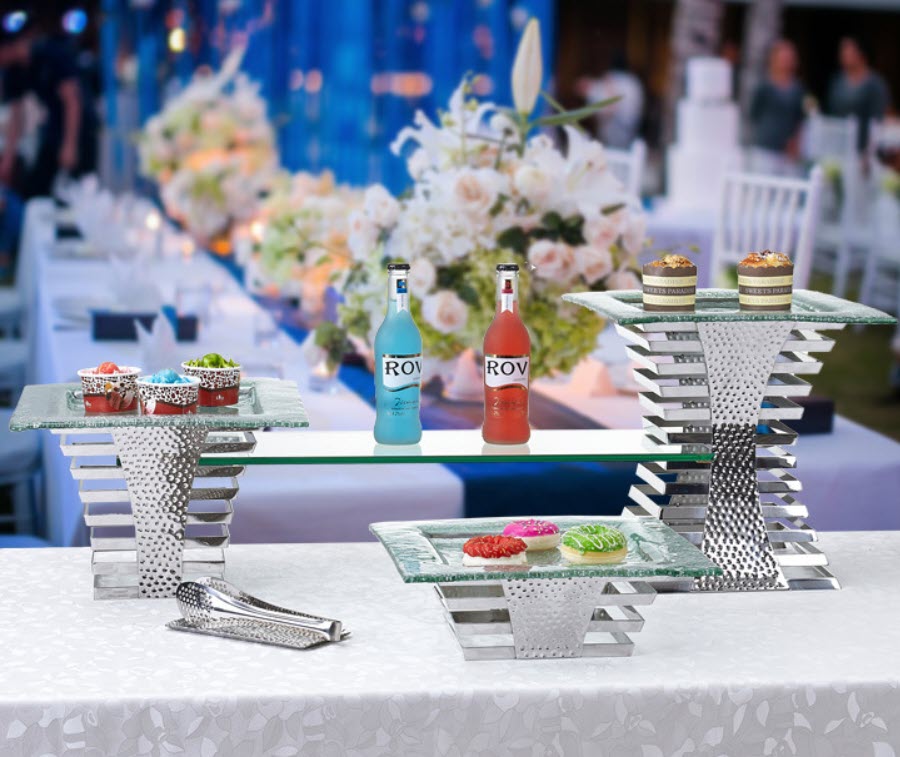 Kệ trưng bày bánh kẹo sushi buffet OEM JD0023