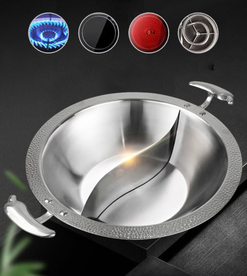 Nồi lẩu inox 304 cao cấp size 26-40cm OEM MF65212